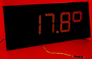 LED 4 inch clock and thermometer